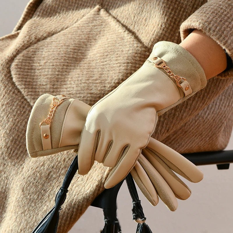 Liora Women's Leather Gloves | Cashmere Lined for Warmth 