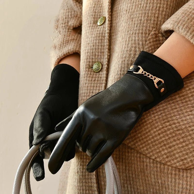Liora Women's Leather Gloves | Cashmere Lined for Warmth 