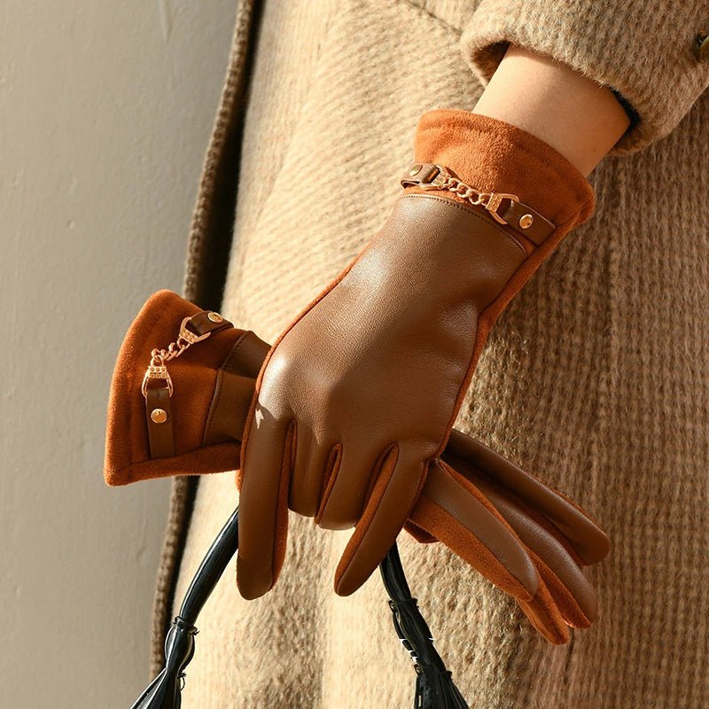 Liora Women's Leather Gloves | Cashmere Lined for Warmth 