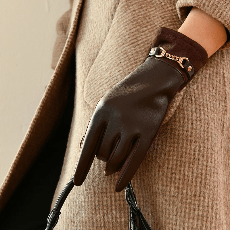 Liora Women's Leather Gloves | Cashmere Lined for Warmth 