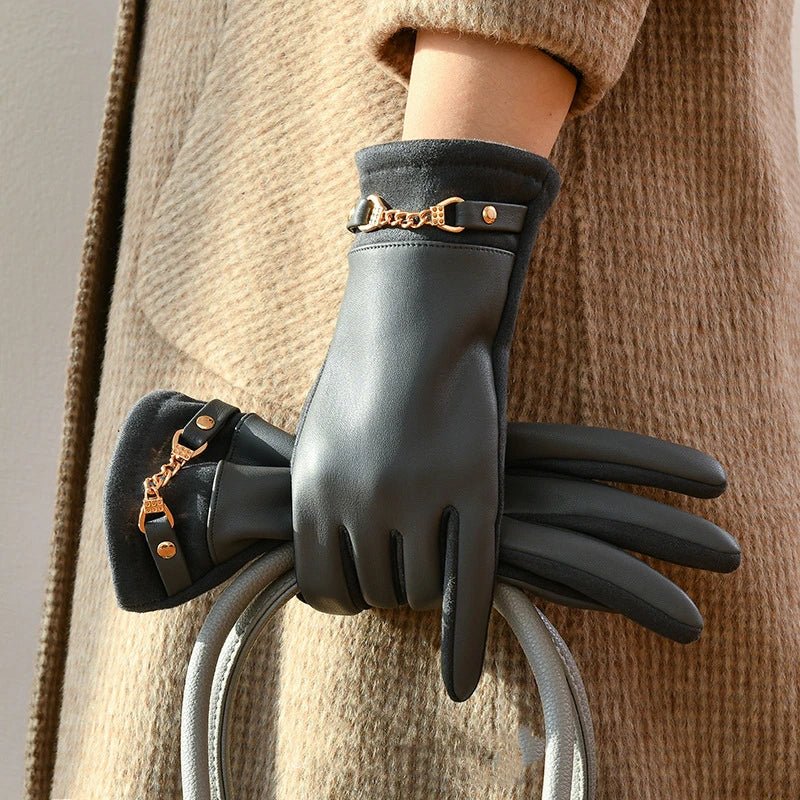 Liora Women's Leather Gloves | Cashmere Lined for Warmth 