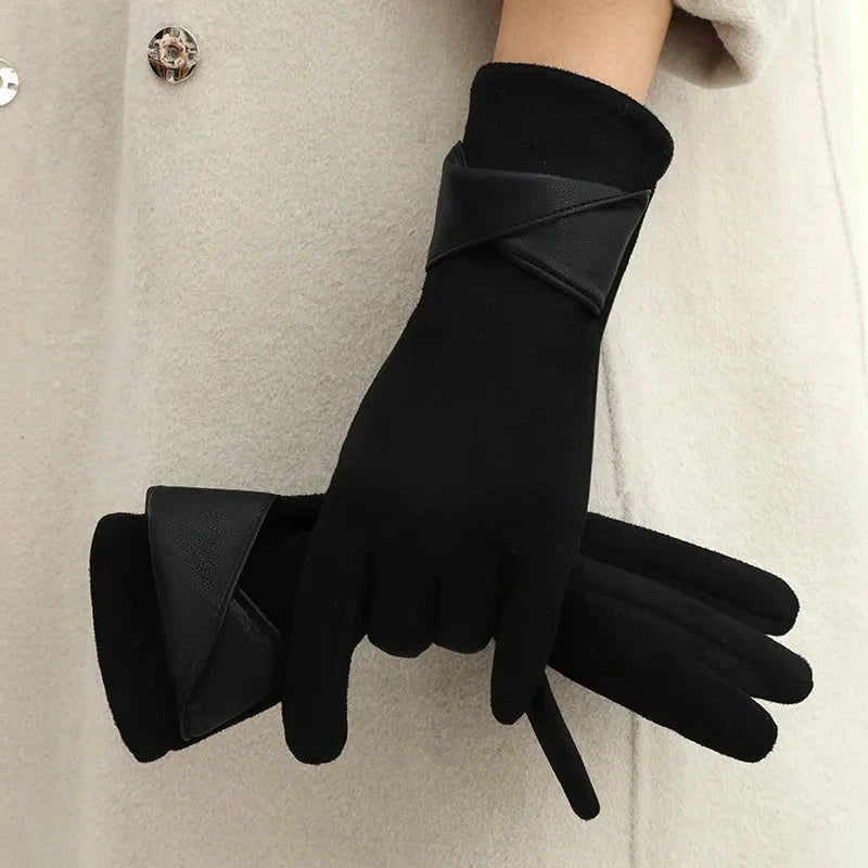 Liora Women's Leather Gloves | Warm Suede Lining, Tailored Fit 
