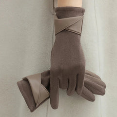 Liora Women's Leather Gloves | Warm Suede Lining, Tailored Fit 