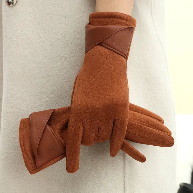 Liora Women's Leather Gloves | Warm Suede Lining, Tailored Fit 