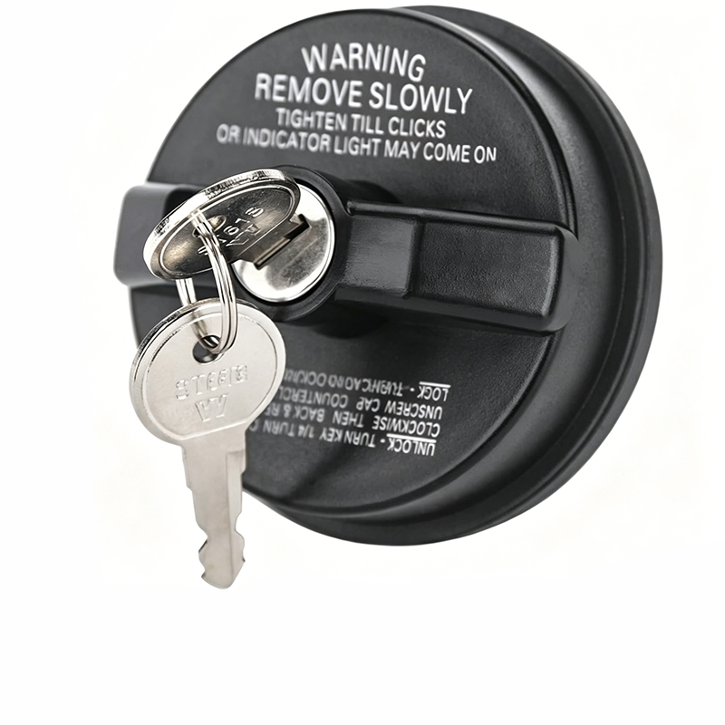 Locking Fuel Tank Cap | Black Keyed Plastic Seal 