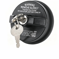 Locking Fuel Tank Cap | Black Keyed Plastic Seal 