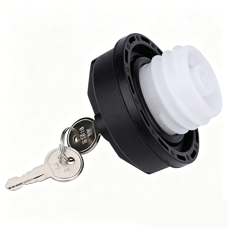 Locking Fuel Tank Cap | Black Keyed Plastic Seal 