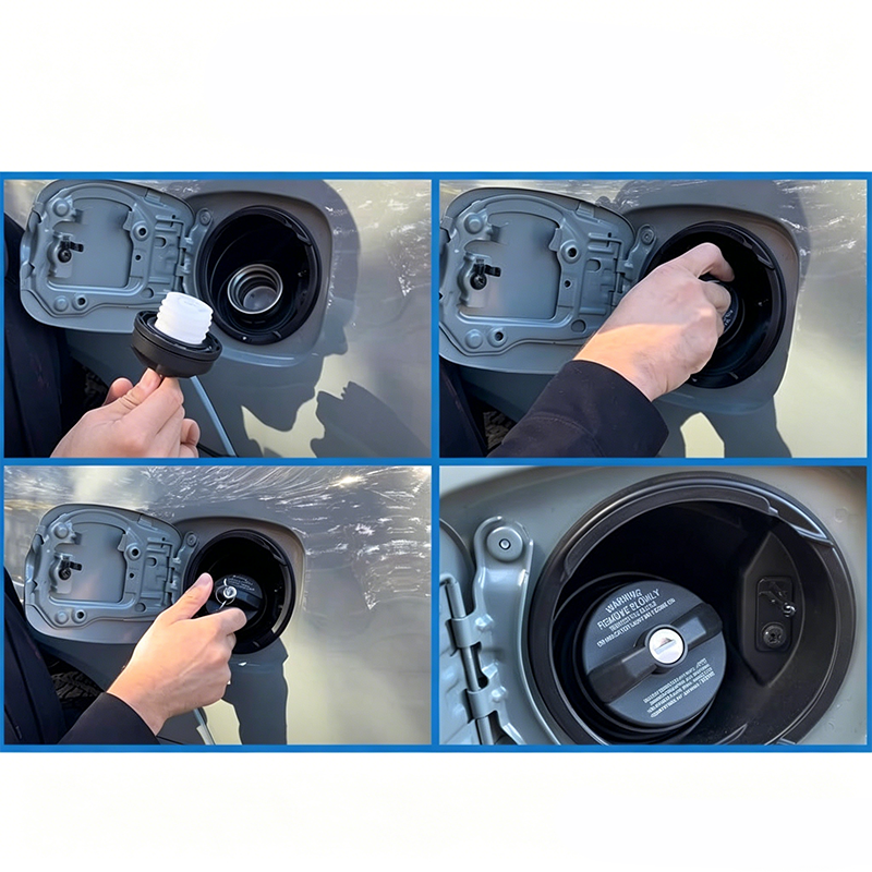 Locking Fuel Tank Cap | Black Keyed Plastic Seal 