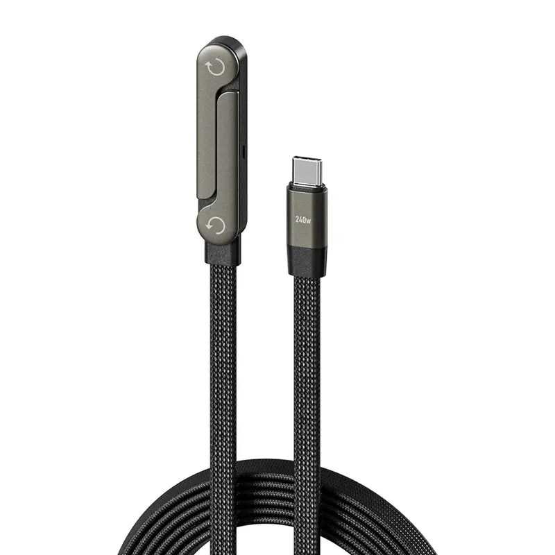 Lovi USB C Charger Cable | 240W Fast Charging, Adjustable Viewing Angle 