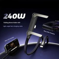 Lovi USB C Charger Cable | 240W Fast Charging, Adjustable Viewing Angle 