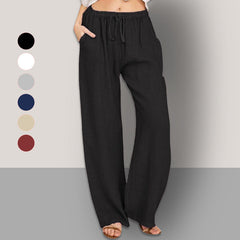 Luma Cotton-Linen Wide-Leg Pants | Lightweight Breathable Summer Fit 