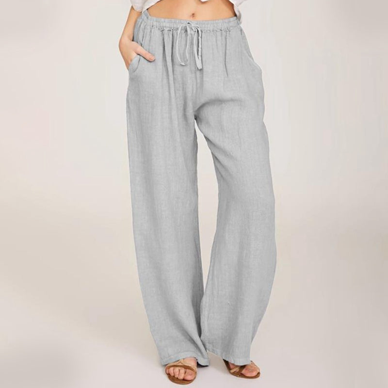 Luma Cotton-Linen Wide-Leg Pants | Lightweight Breathable Summer Fit 