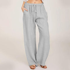 Luma Cotton-Linen Wide-Leg Pants | Lightweight Breathable Summer Fit 