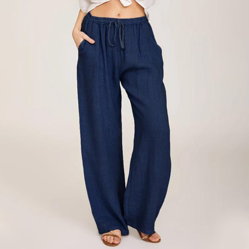 Luma Cotton-Linen Wide-Leg Pants | Lightweight Breathable Summer Fit 