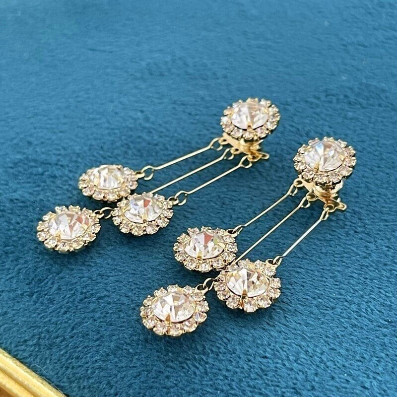 Luna Petal Zirconia Earrings | Hypoallergenic Gold-Plated Sparkle 