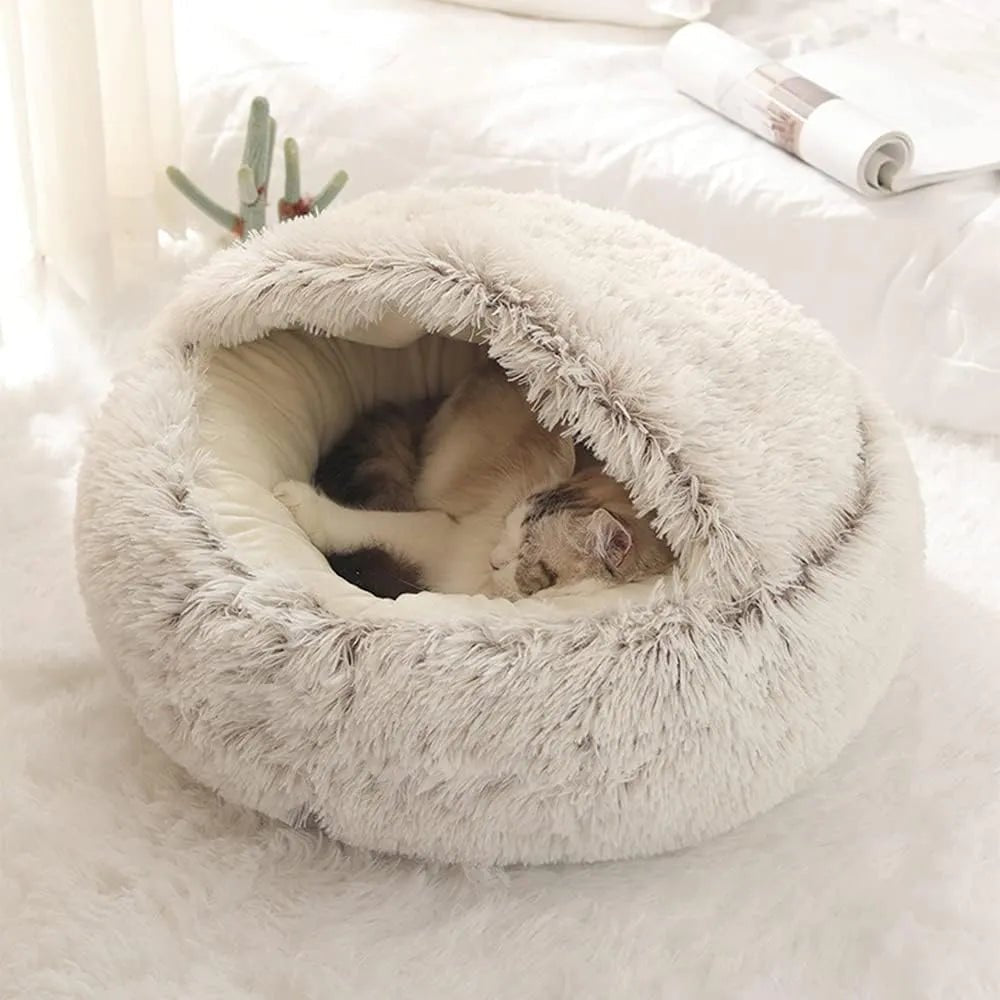 Lunara — Plush Cat Bed with Joint Support and Cozy Design 