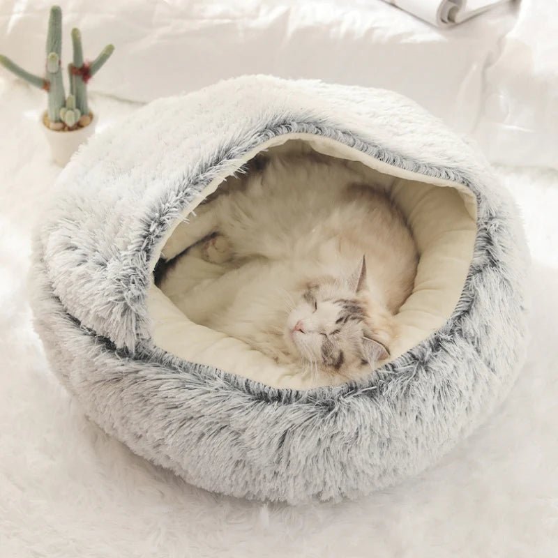 Lunara — Plush Cat Bed with Joint Support and Cozy Design 