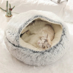 Lunara — Plush Cat Bed with Joint Support and Cozy Design 