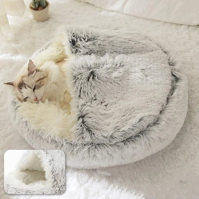 Lunara — Plush Cat Bed with Joint Support and Cozy Design 