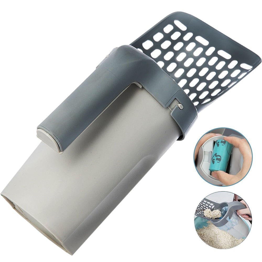 Luno — No Mess Cat Litter Scoop with Holder for Easy Cleaning 