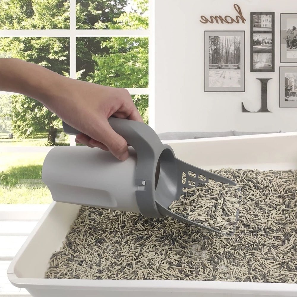 Luno — No Mess Cat Litter Scoop with Holder for Easy Cleaning 