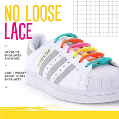 Luxe Lazy Shoelaces | No Tie Elastic Silicone Laces for Slip-On Comfort 