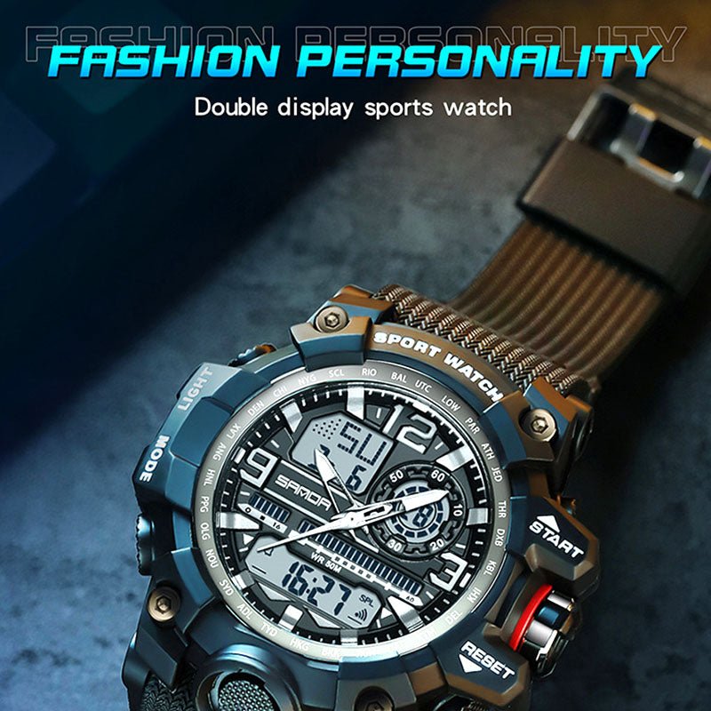 M-Series 50M Luminous Multifunction Men's Sports Watch | Day-Date Alarm Stopwatch 