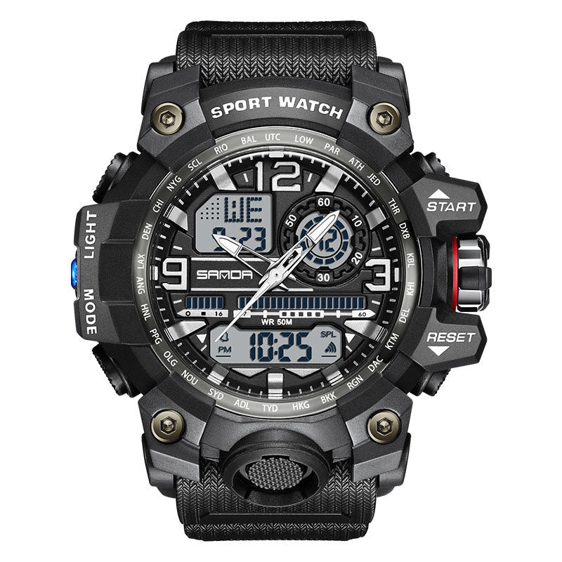 M-Series 50M Luminous Multifunction Men's Sports Watch | Day-Date Alarm Stopwatch 