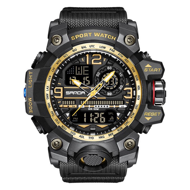 M-Series 50M Luminous Multifunction Men's Sports Watch | Day-Date Alarm Stopwatch 