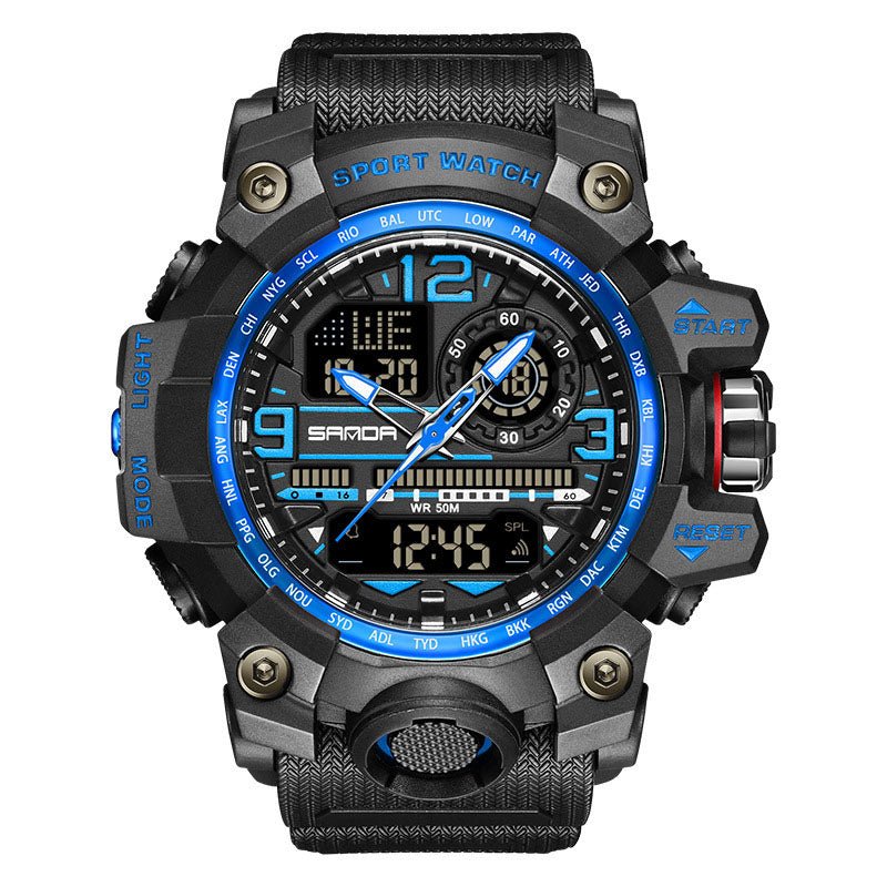 M-Series 50M Luminous Multifunction Men's Sports Watch | Day-Date Alarm Stopwatch 