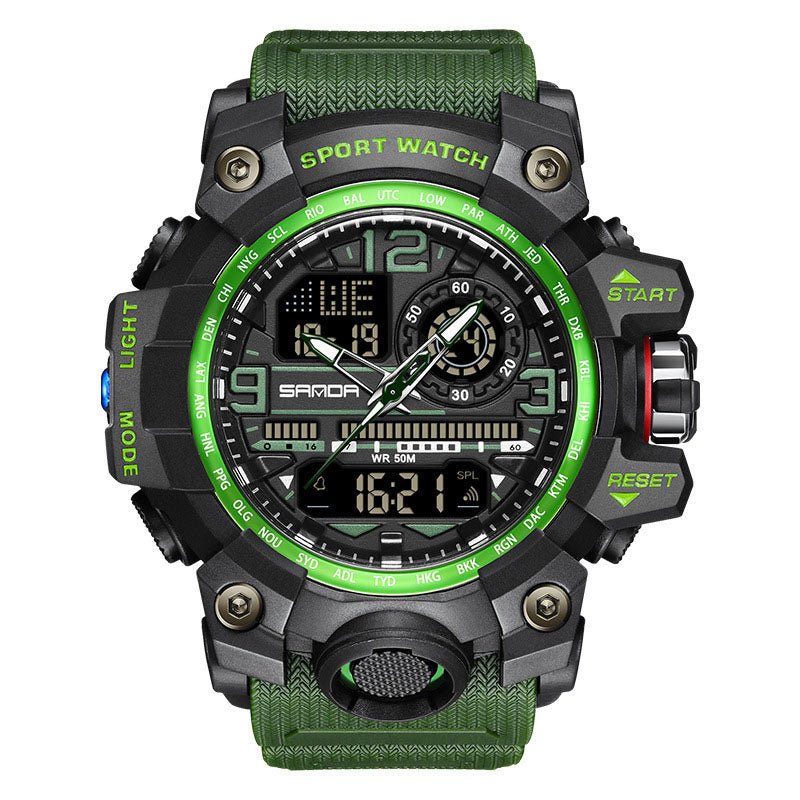 M-Series 50M Luminous Multifunction Men's Sports Watch | Day-Date Alarm Stopwatch 