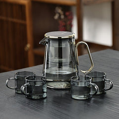 Magnetic Glass Tea Set for Smooth Brewing – 700ml Borosilicate and Stainless Steel 