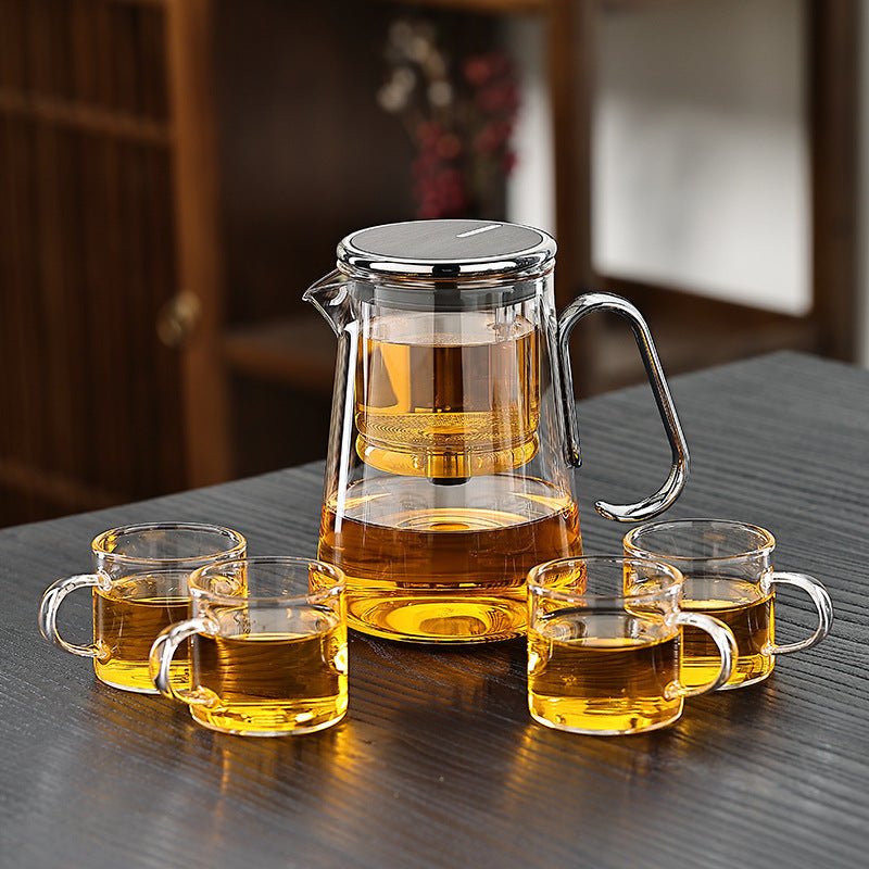 Magnetic Glass Tea Set for Smooth Brewing – 700ml Borosilicate and Stainless Steel 