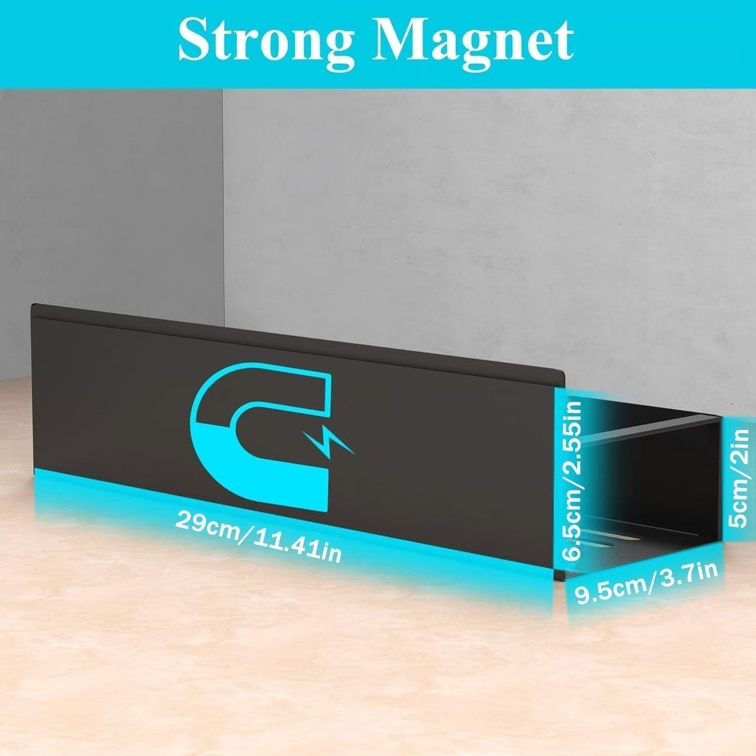 Magnetic Kitchen Spice Rack with Reinforced Steel Frame 