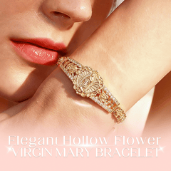 Marian Medallion Bracelet | Gold-Plated Copper Filigree Faith Jewelry 
