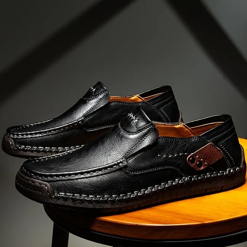 Marlo Leather Slip-On Shoes | Padded Insole, Easy Everyday Wear 