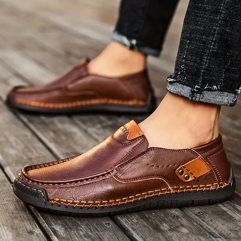 Marlo Leather Slip-On Shoes | Padded Insole, Easy Everyday Wear 