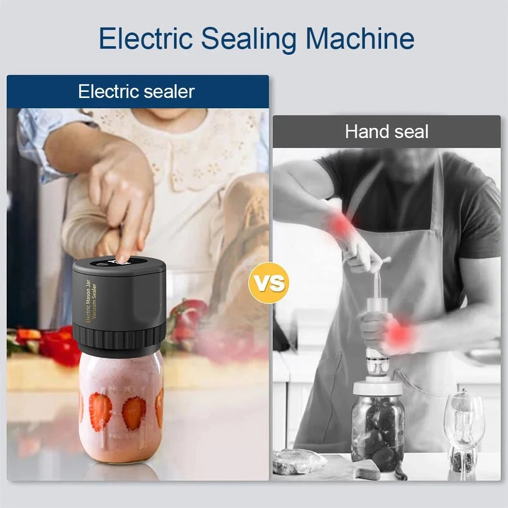 Mason Vacuum Sealer Machine | Cordless, Compact Design for Food Preservation 