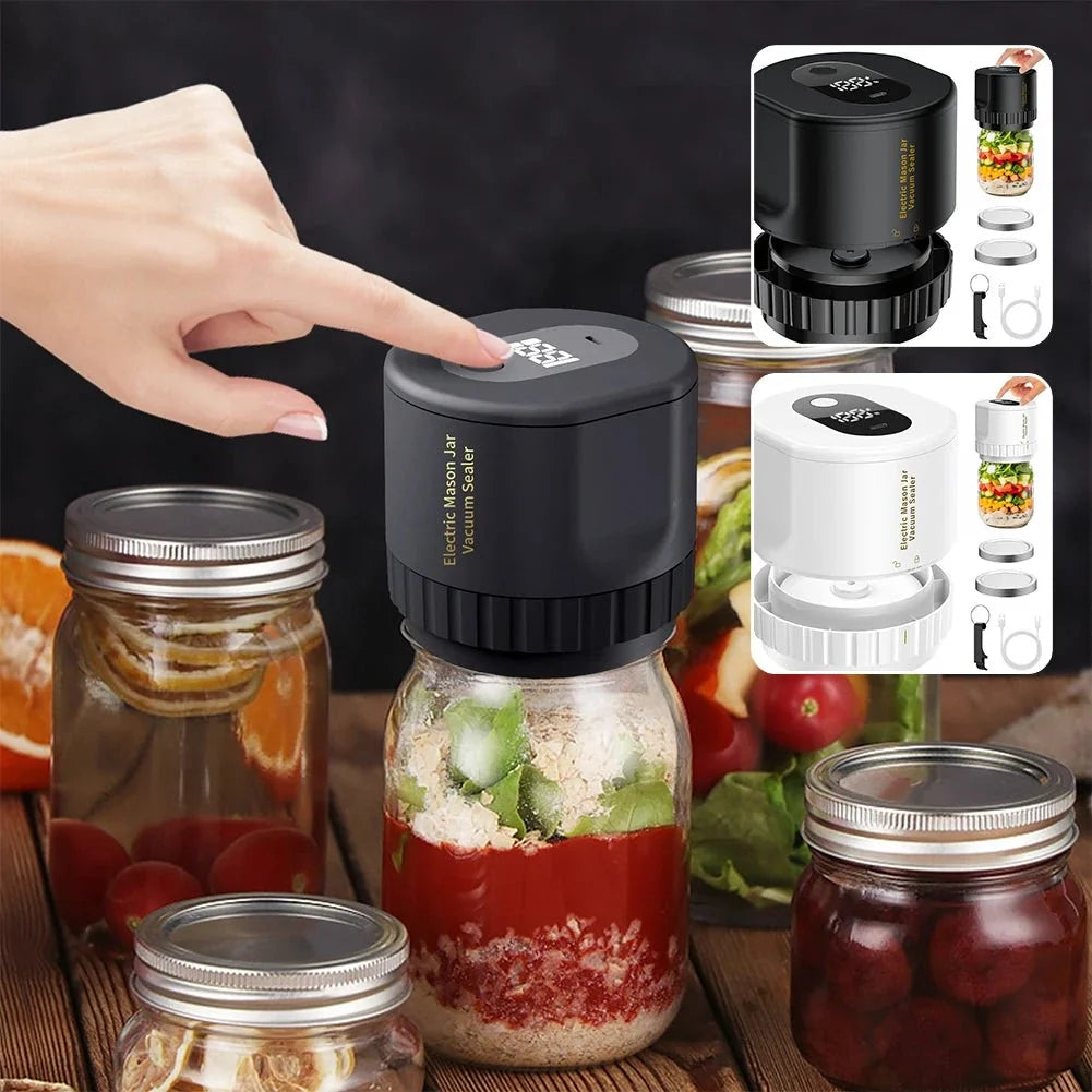 Mason Vacuum Sealer Machine | Cordless, Compact Design for Food Preservation 