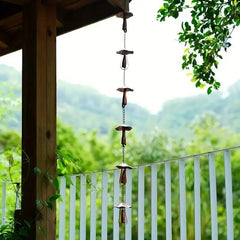 Meadowcap Iron Rain Chain | Mushroom Gutter Water Diverter for Garden Decor 