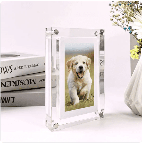 Melo Digital Picture Frame | 5-Inch Transparent, Quick Upload 