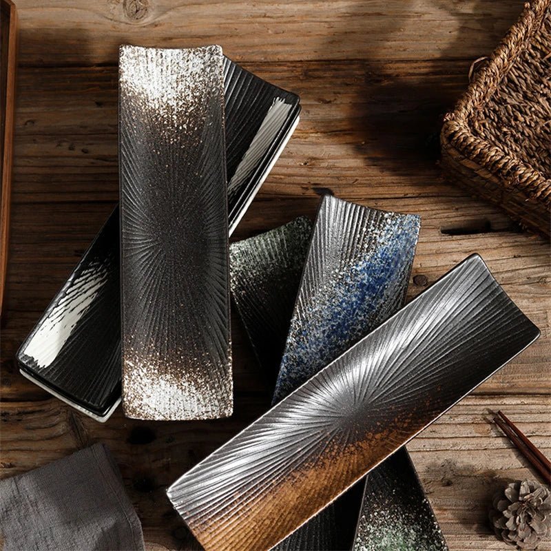 Minimalist Ceramic Sushi Plate – Elegant Design for Stylish Serving, 12 Long, Durable and Easy to Clean 