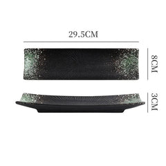Minimalist Ceramic Sushi Plate – Elegant Design for Stylish Serving, 12 Long, Durable and Easy to Clean 