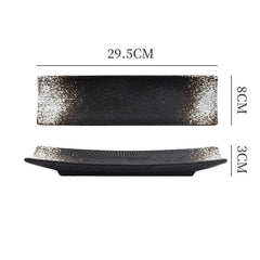 Minimalist Ceramic Sushi Plate – Elegant Design for Stylish Serving, 12 Long, Durable and Easy to Clean 