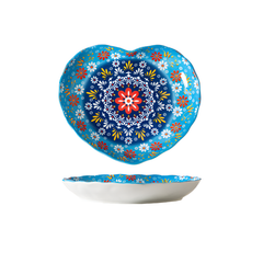 Mirelle Deep Plates with Floral Design – 9.1 Ceramic Plates for Stylish Dining