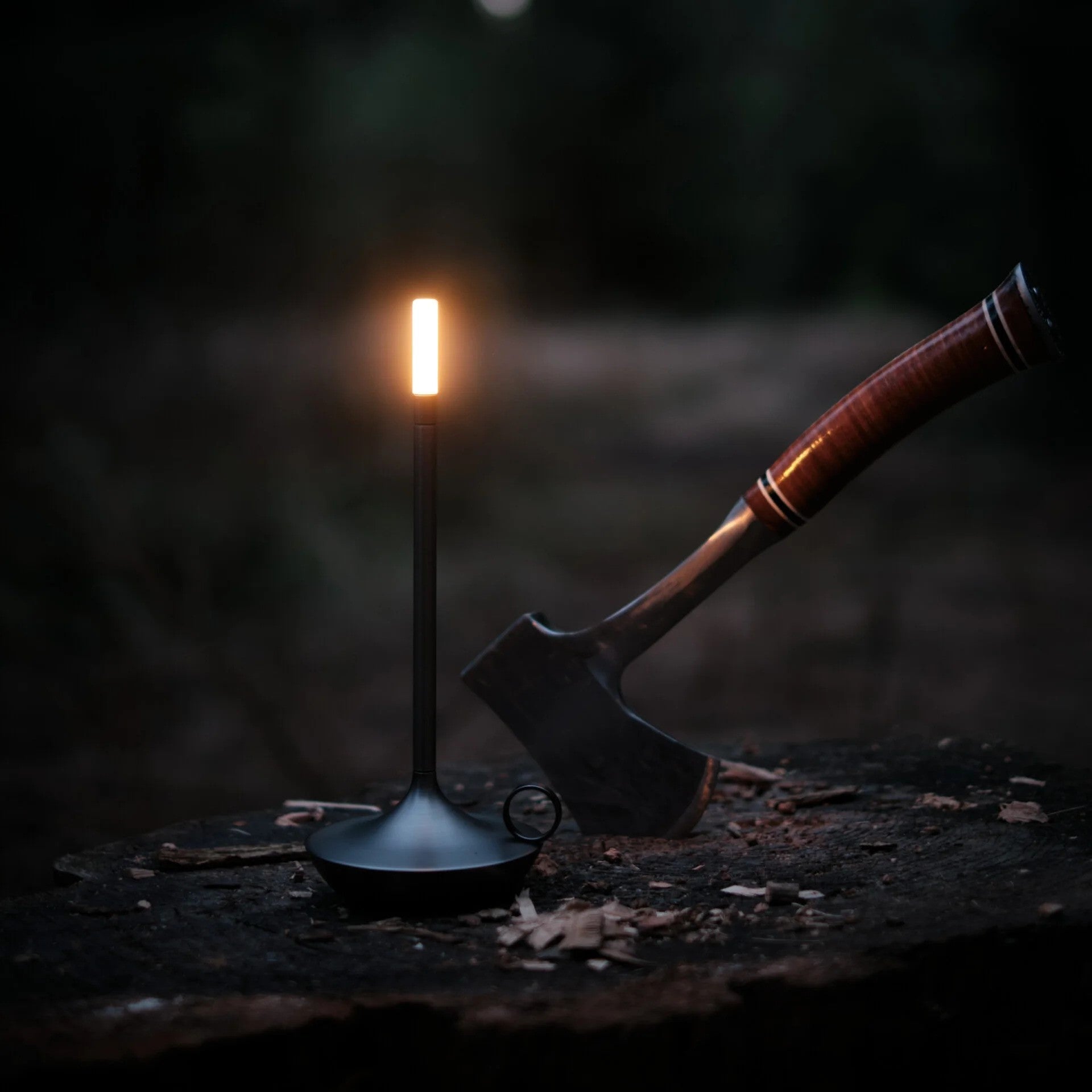 Modern Cordless Lamp with Touch Dimming – Rechargeable Battery Operated Candlestick Light in Brushed Aluminum Design 