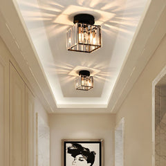 Modern Glass Flush Ceiling Light for Hallways and Living Rooms – Elegant Illumination