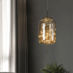 Modern Glass Pendant Light for Kitchen Island with Adjustable Height and Energy-Efficient LED Bulb – Elegant Hanging Light Fixture