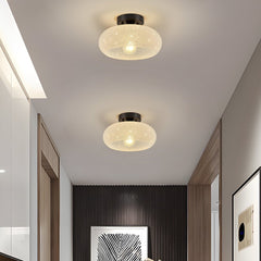 Modern Semi Flush Ceiling Light with Round Glass Shade – Elegant Indoor Fixture