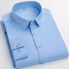 Monroe Men's Wrinkle-Resistant Stretch Dress Shirt | Long Sleeve Business Style